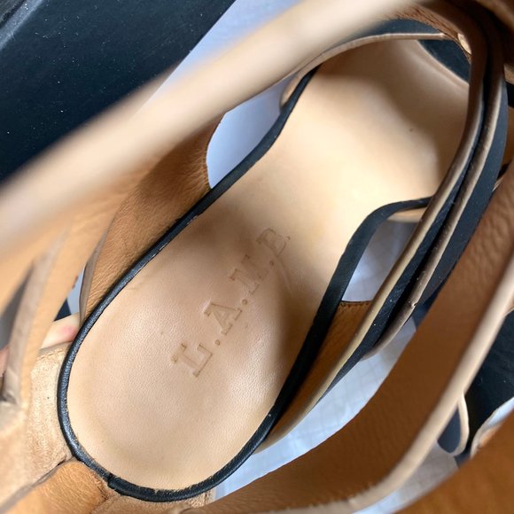 L.A.M.B. Black Leather Sandals (with box) - Picture 7 of 7